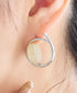 カラーアクリル+フープピアス